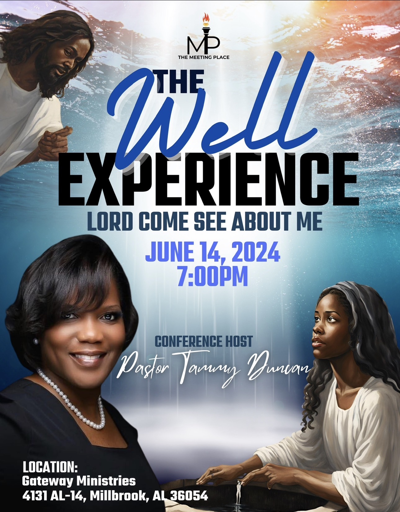 Flyer for The Well Experience ministry conference