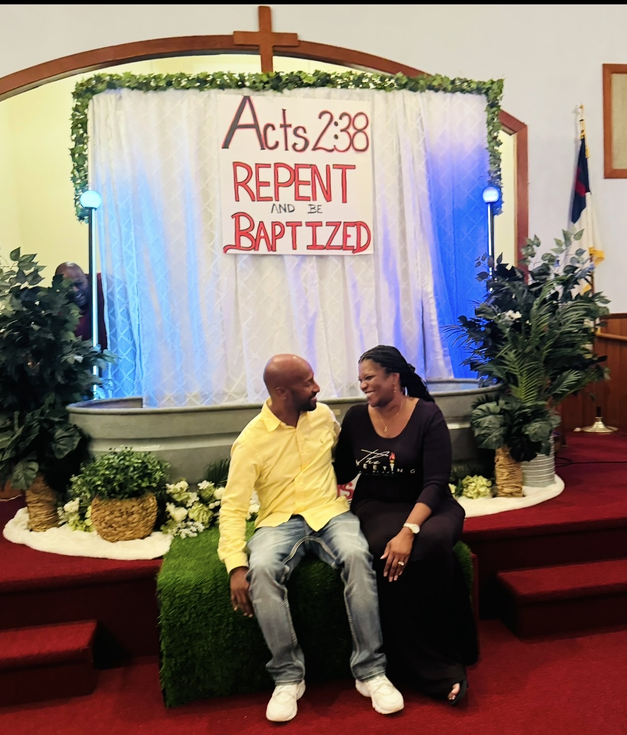 A baptism celebration at The Meeting Place